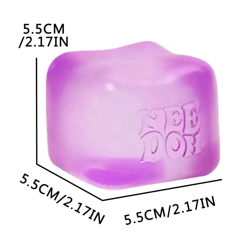 2026 Nee Doh Jellyfish & Cube Squish Toy, Soft Jelly Squeeze Stress Relief Fidget Toy, Sensory NeeDoh for Kids & Adults view 3