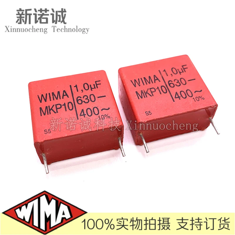 2PCS/5PCS/10PCS/Lot WIMA MKP10 1UF 630V 630v1UF 1.0UF 630V1.0UF foil film capacitor 1000nF 630V105 105 Foot distance 27.5MM