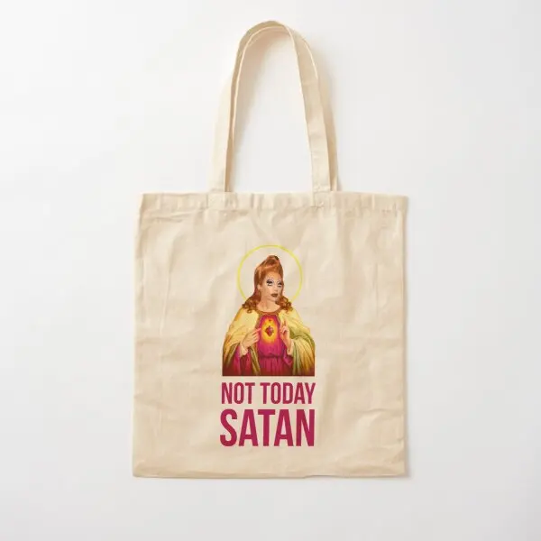 Bianca Del Rio Not Today Satan Rupaul  Canvas Bag Tote Handbag Unisex Grocery Ladies Reusable Women Travel Printed Shopper