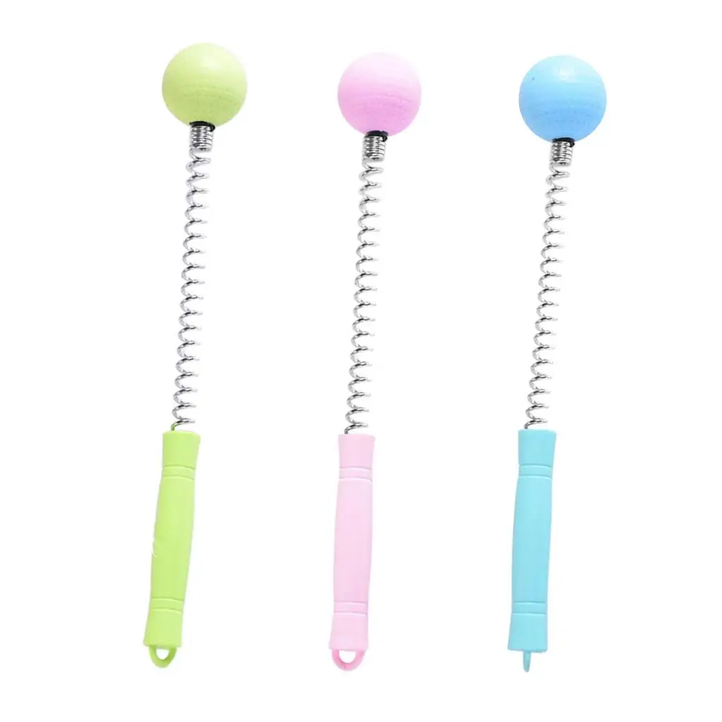 Body Stress Relief Retractable Spring Handle Golf Ball Massage Hammer Stick for Women Men Relaxation