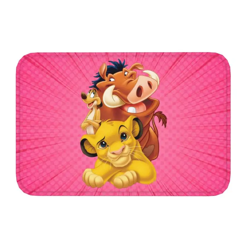 Custom The Lion King Simba Doormat Mat Anti-Slip Cartoon Movie Bath Kitchen Living Room Rug Carpet 40*60cm