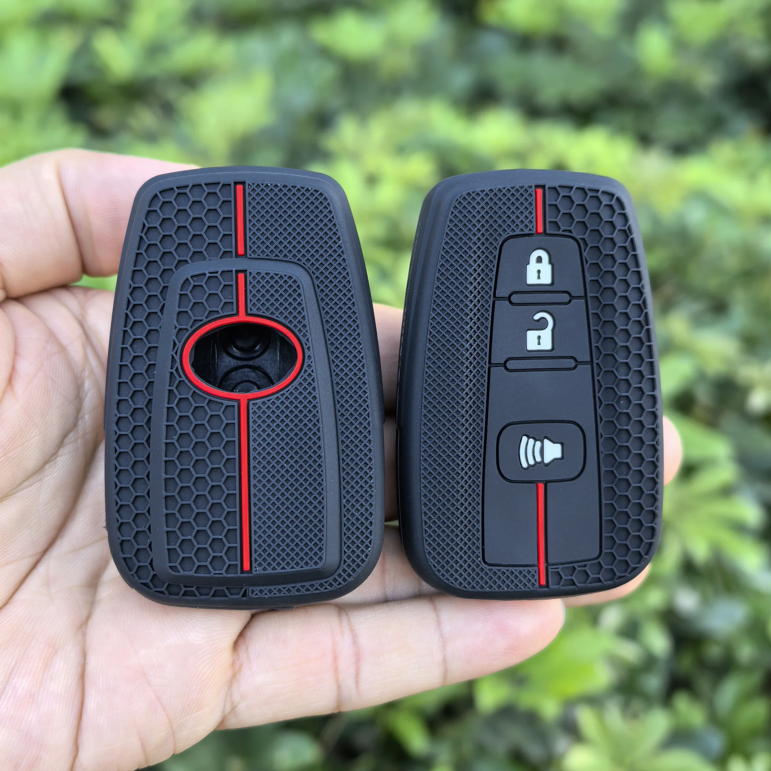 Silicone Car Key Cover For Toyota Corolla Prius Camry CHR C-HR RAV4 Altis Land Cruiser Prado Key Case Decoratives