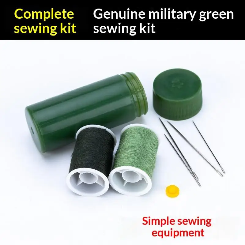 Hot Sale Military Green Portable Travel Sewing Kit Emergency Repair Set With Threads Needles For Quick Fixes