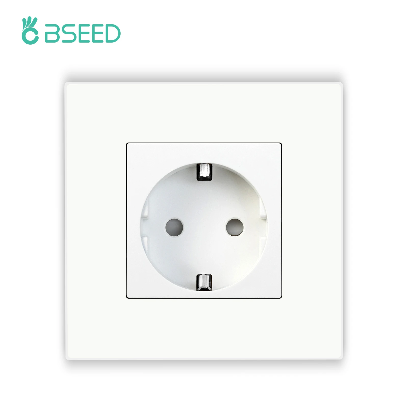 BSEED M1-Serie EU-Wandsteckdose, USB-Typ-C-Anschlusssteckdosen, doppelte Kunststoffrahmen-Steckdosen, dreifache Netzstecker, Kinderschutz, 16 A