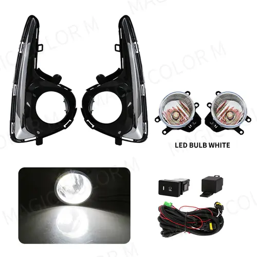 For Toyota Vitz Yaris 2018 2019 2020 Front Fog Lamp DRL Daytime Running Light Headlight With Switch Wire Covers Accessories 12V - Image 8