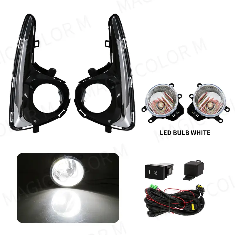 For Toyota Vitz Yaris 2018 2019 2020 Front Fog Lamp DRL Daytime Running Light Headlight With Switch Wire Covers Accessories 12V - Image 8
