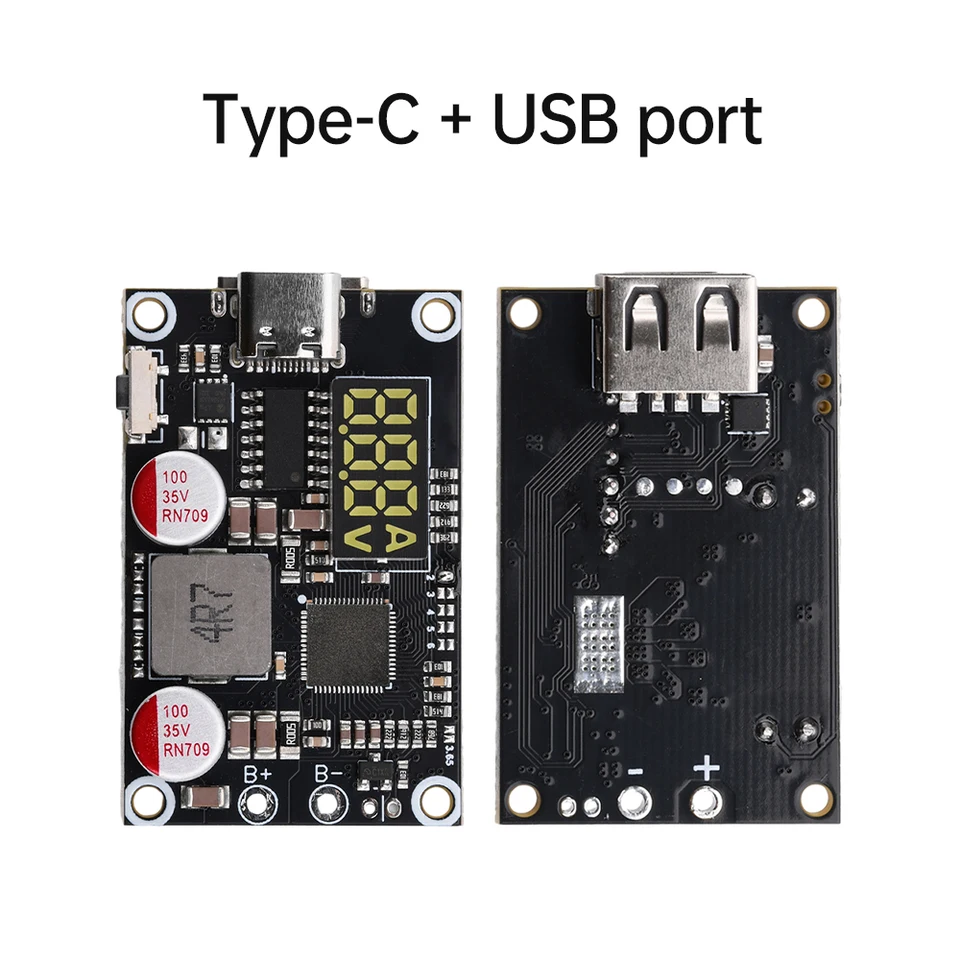 Módulo De Carga Rápido PD45W USB-C Para Baterías 2-6S, Placa De Carga Y Descarga Con Protección De Seguridad, Para Proyectos Electrónicos