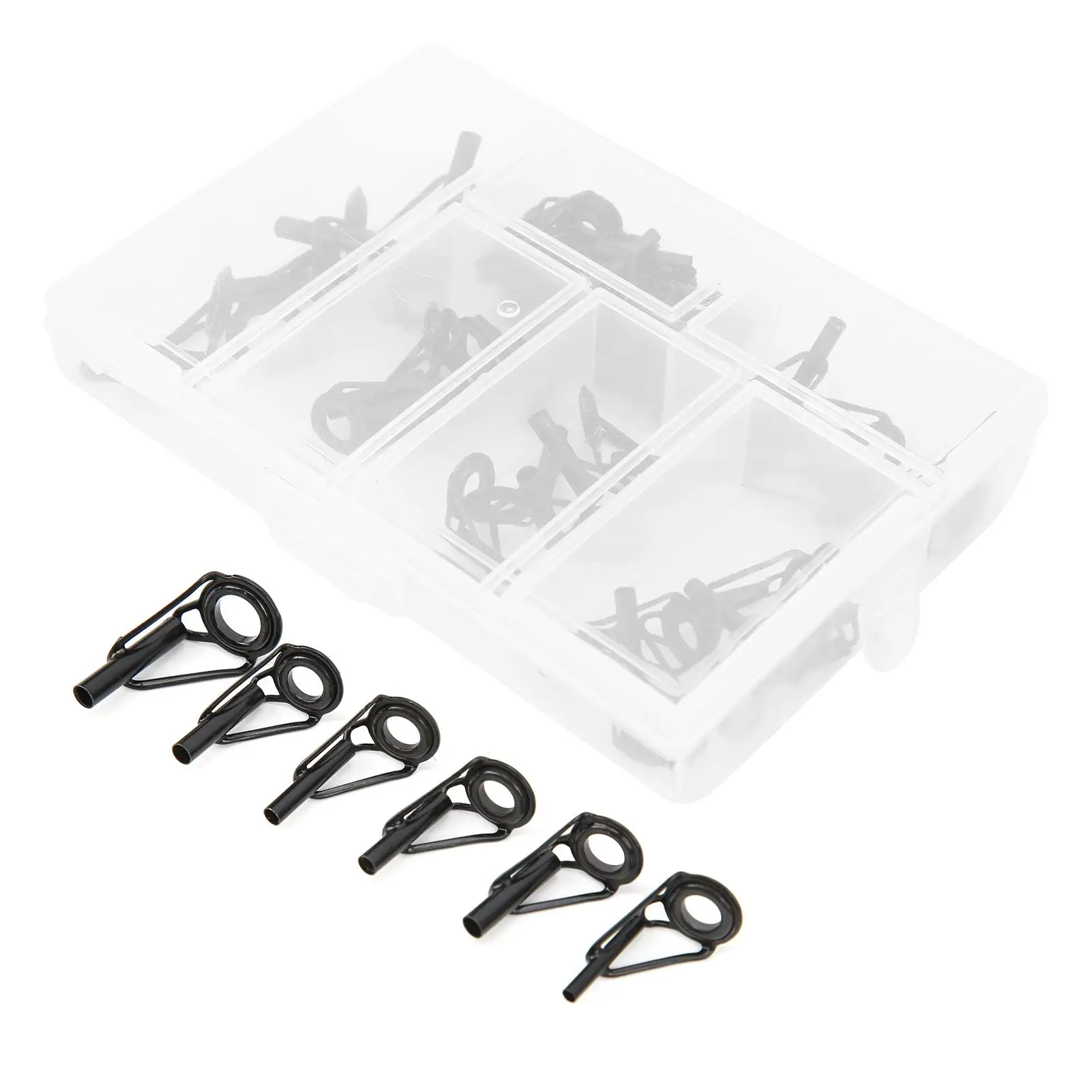 Kit de reparo de ponta de vara de pesca - Conjunto de substituição de guia de cerâmica para varas giratórias - Caixa de reparo completa