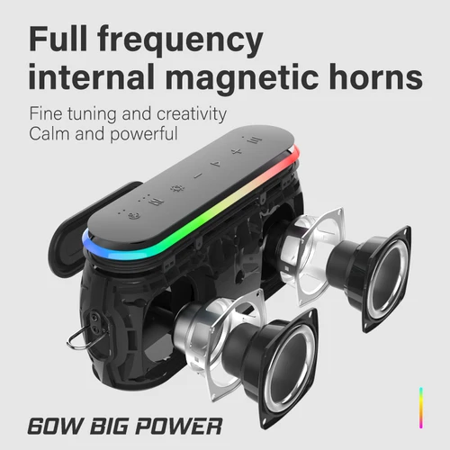 Imagen 2 del producto XDOBO X8 III Altavoz Bluetooth Subwoofer Inalámbrico 6600mAh 60W Potente Banco de Energía de Bajos Profundos Fiesta al Aire Libre Senderismo Música Diversión