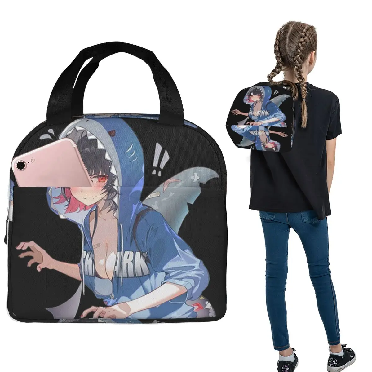 Ellen Joe Zenless Zone Zero Insulated Lunch Bag for Women Kids Portable Food Boxes Thermal Lunch Box Tote
