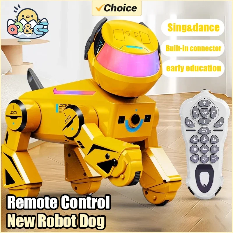 

Remote Control Robot Dog Programmable Smart Interactive Robotic Pets with Bluetooth Music Dancing Dogs Toys for Kids Boys Gifts