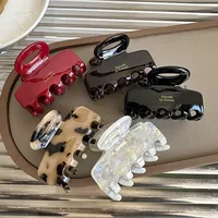 Fashon Acetate Hair Claw Clip Red Hair Crabs for Women Tie Up Vintage Style Hair Accessories for Women Заколка Зажим