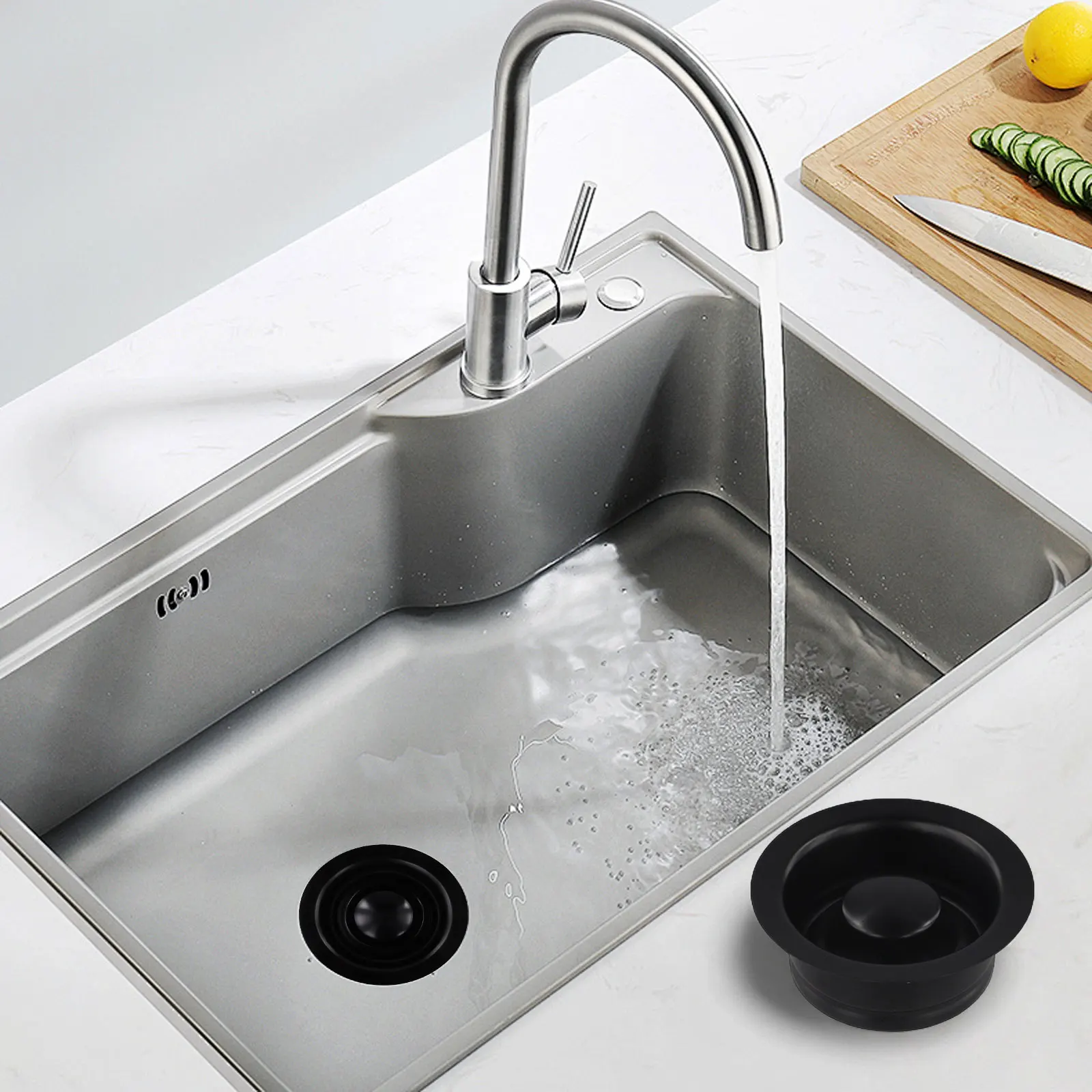 For Home Improvement 114*42 Mm Kitchen Sink Cover Stainless Steel Sink Stopper Cleaning Part 114mm Sink Stopper
