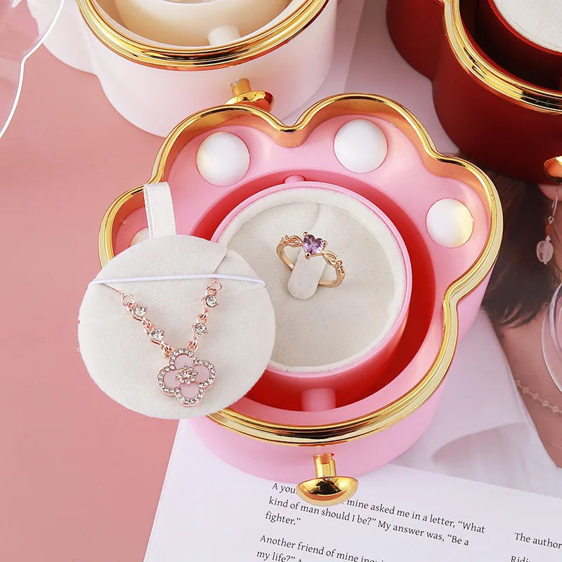 Valentine'S Day Gift Box Practical Necklace Pendant Organizer Plastic Paper Display Box Exquisite Jewelry Packaging Box For Gift