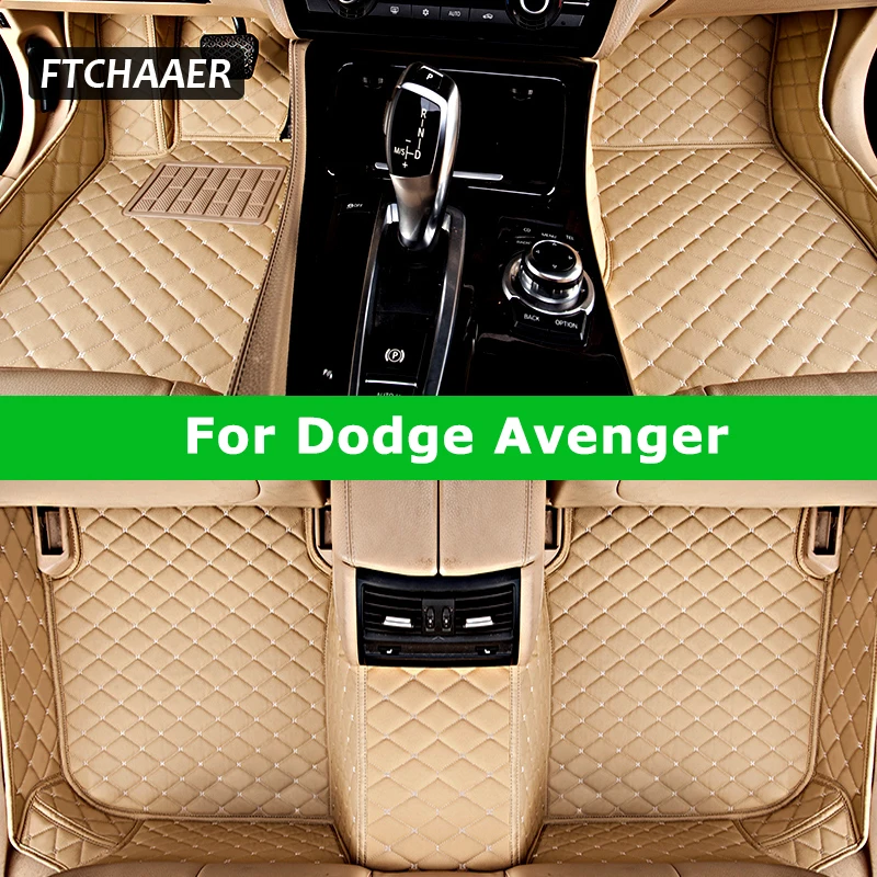 FTCHAAER Custom Car Floor Mats For Dodge Avenger 2007-2014 Auto Carpets Foot Coche Accessorie