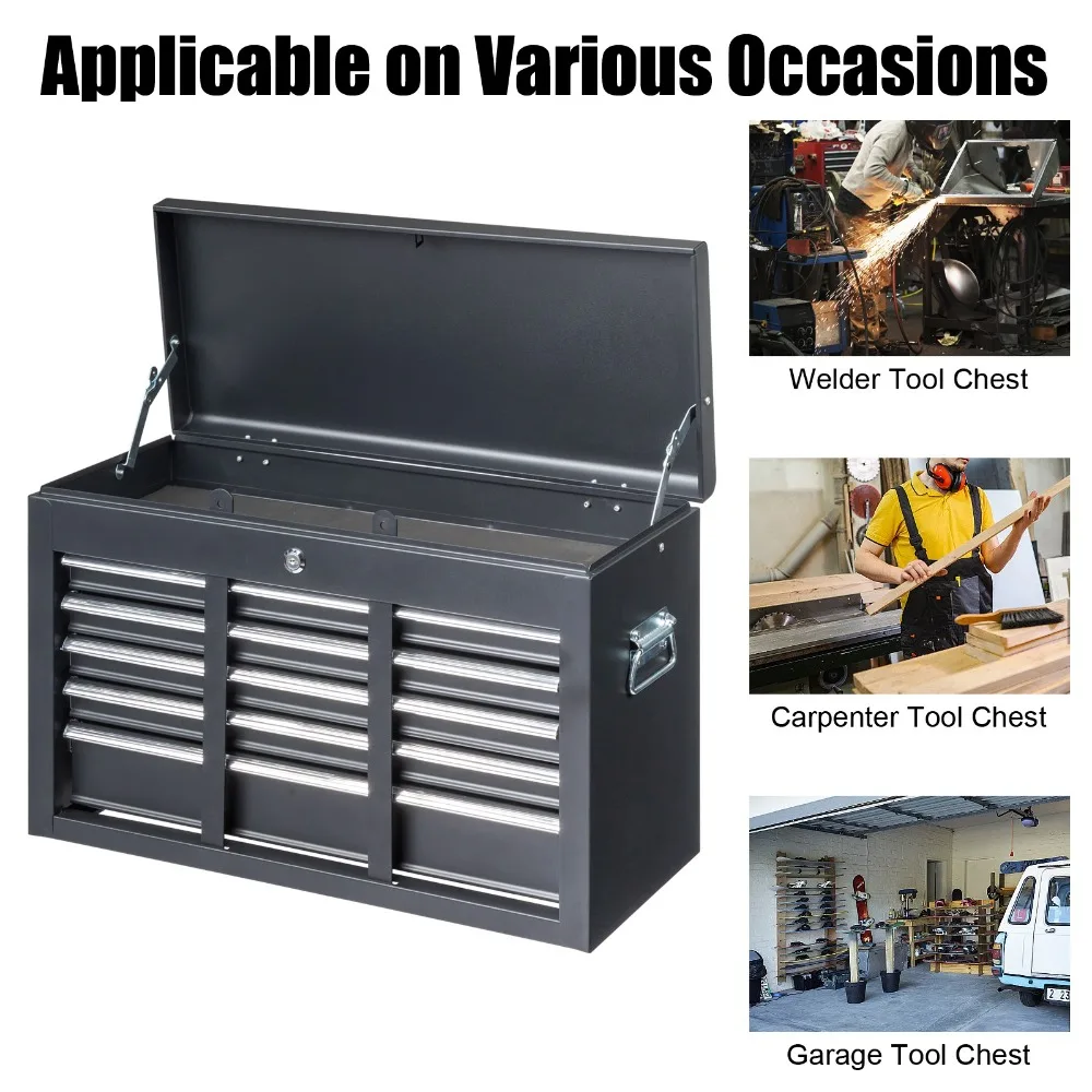 23.8" Tool Chest Steel Tool Storage Box with 5 Drawers & Locking System & Keys