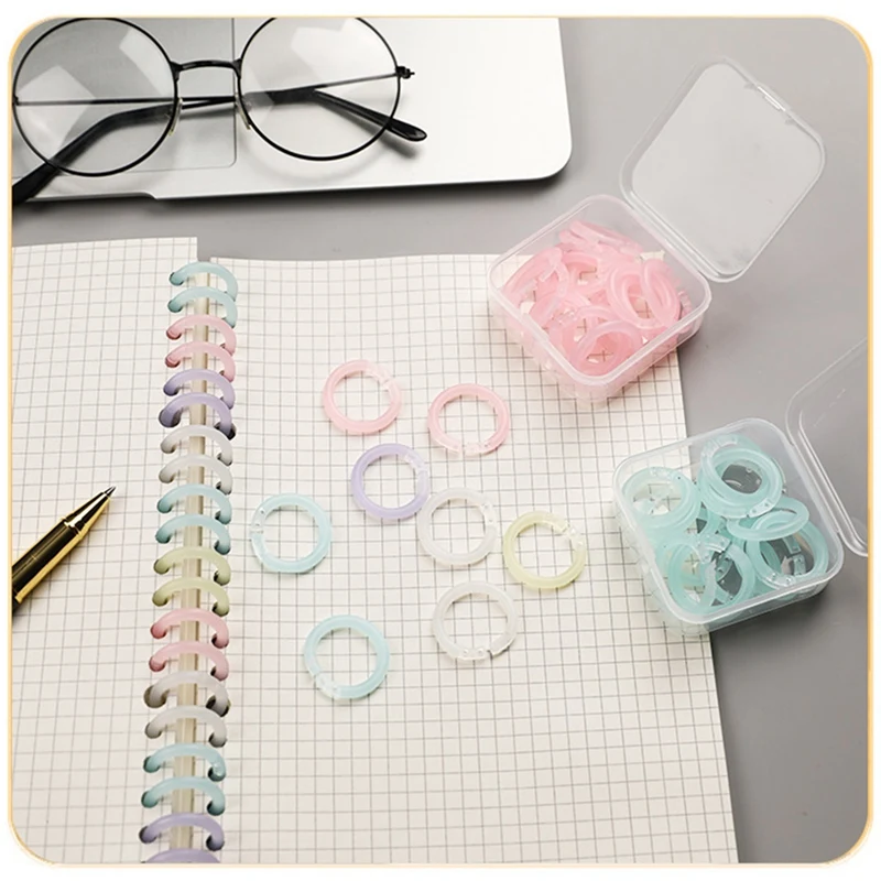 200 Pieces Plastic Books Binding Discs Discbound Expansion Discs Binder Rings Book Rings For DIY Notebook Planners 15Mm