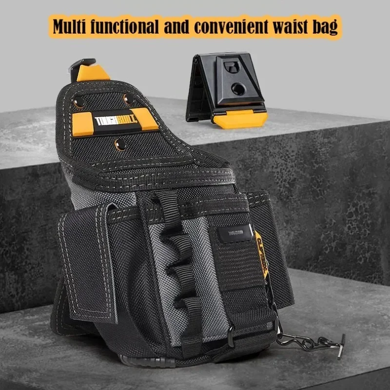 Electrician Tool Waist Belt Professional Multifunctional Storage Belt Tool with Buckle Waterproofed Wear-Resistant Accessories