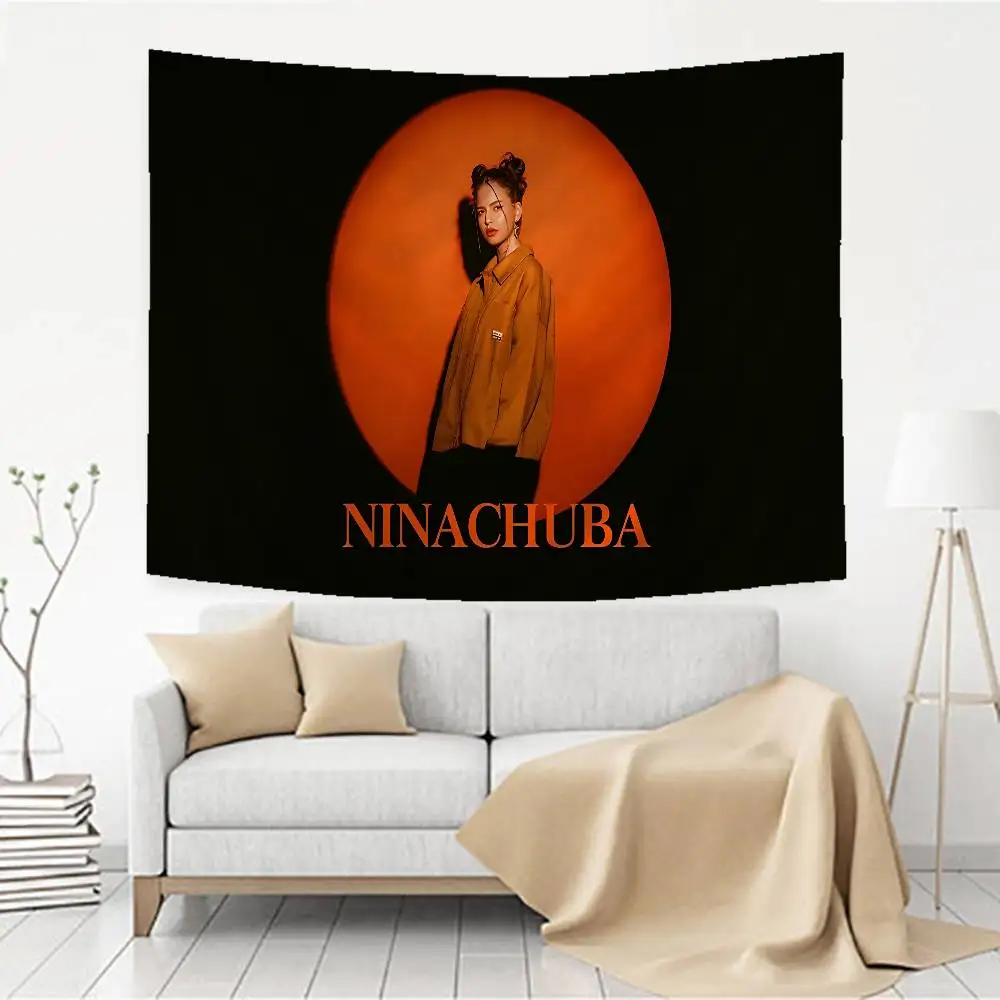 Singer Nina C-Chuba Hanging Bohemian Tapestry Hanging Tarot Hippie Wall Rugs Dorm Japanese Tapestry