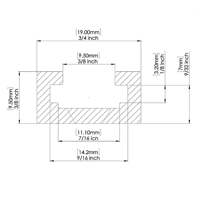 Inglete deslizante de ranura en T de aleación de aluminio, abrazadera de riel en T, herramientas de mesa de carpintería DIY, tipo 19, 30cm-80cm