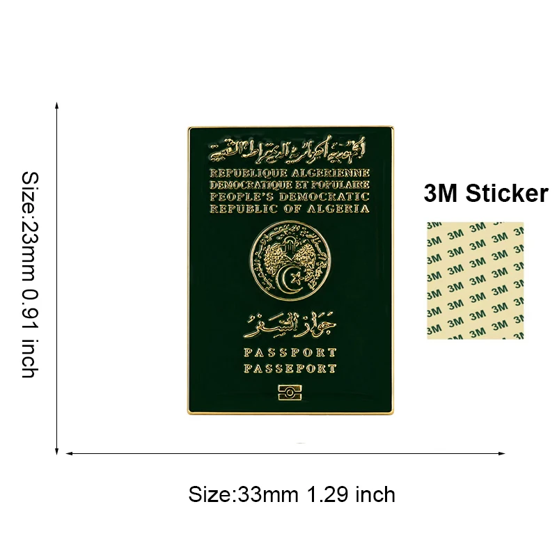 Algeria Mobile Phone 3M Sticker Metal Pin Soft Enamel Badge Metal Pin Broooches Pins