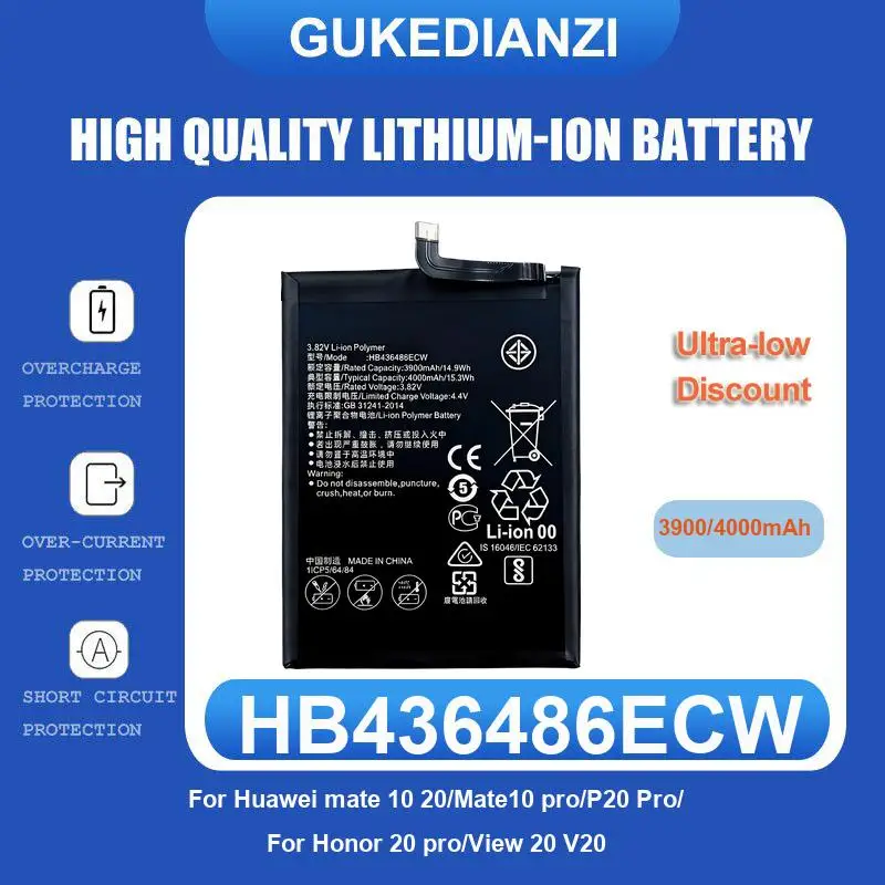 Battery For Huawei Nova 2 Nova2 CAZ-TL00 CAZ-AL10 Honor 9X Lite 8X Glory 20 20S Play Niew 10 3 4 5T Mate P10 Plus 9 Pro 50 P40