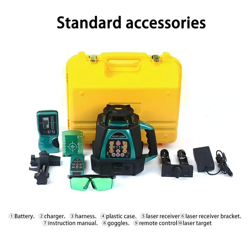 2025 مستوى الليزر الجدار 2 خطوط 4d الأخضر التسوية الذاتية الروتاري مستوي الليزر العمودي عبر خط الليزر المستويات #6