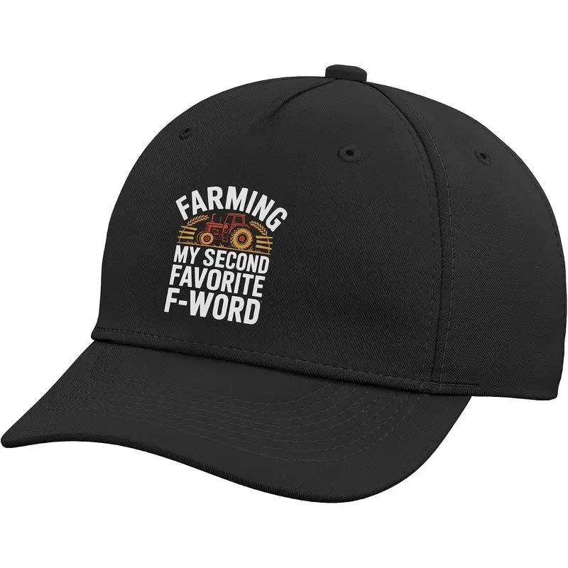 Farming My Second Favorite F Word Tractor Adjustable Baseball Hat