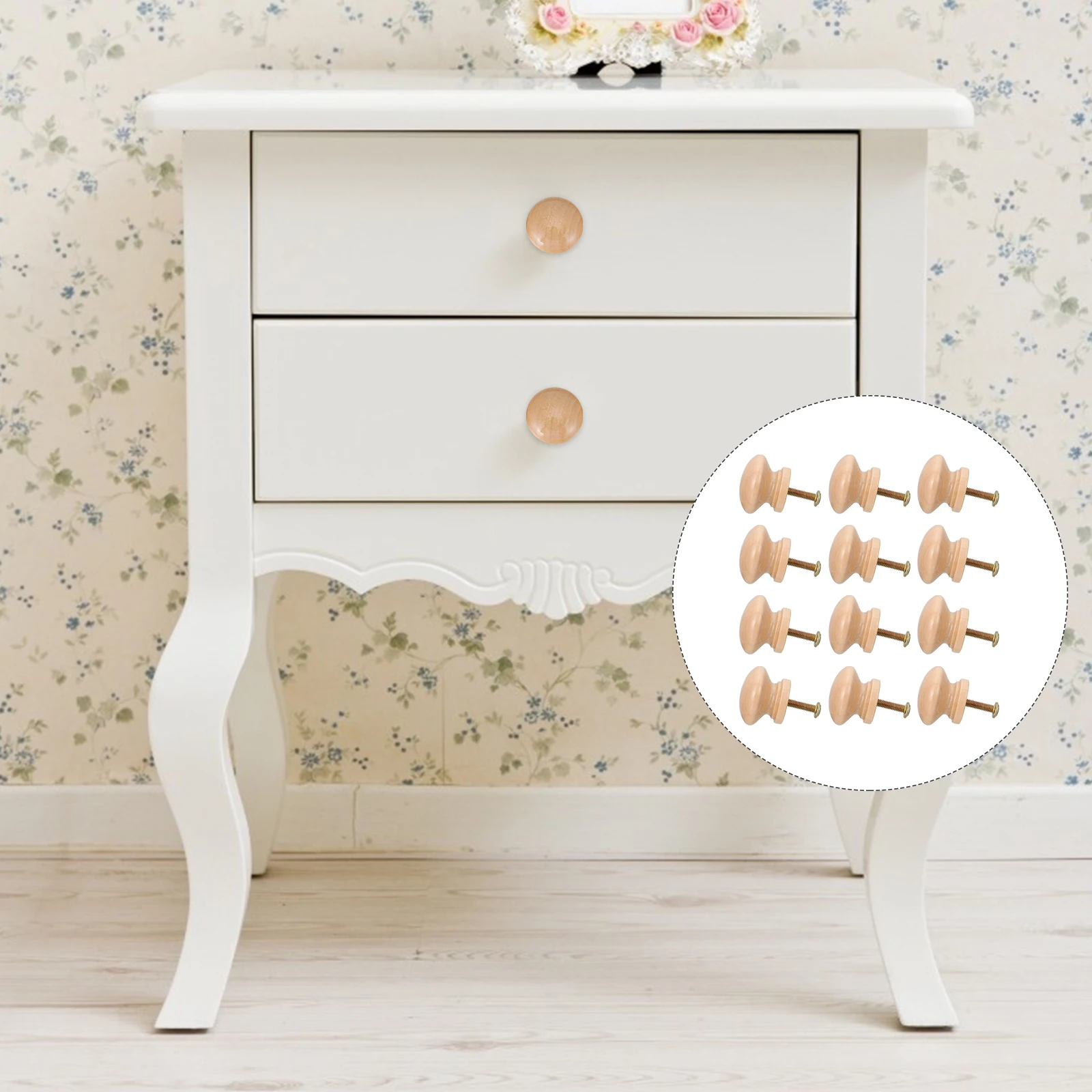 

Cabinet Pull Solid Wood Handle Kitchen Cabinets niture Drawer Knobs Handles for