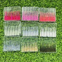 Swolfy Ajing señuelo de pesca suave gusano 3,5 cm 0,3g Micro Ultra Rigs Jig Head Drop Shot Rock silicona agua dulce