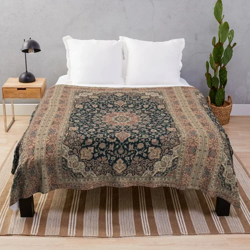 

Antique Persian rug Throw Blanket Warm Napping Blanket for Office Couch Bed