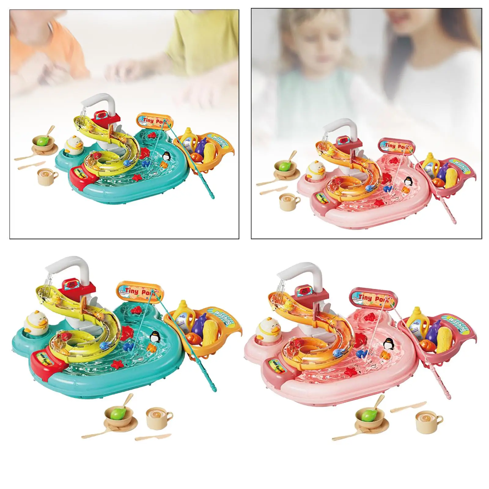 Kids Play Kitchen Sink Toy Pretend Role Play Pretend Role Play Toy Sink for Role Play Kitchen Boy and Girl Gift