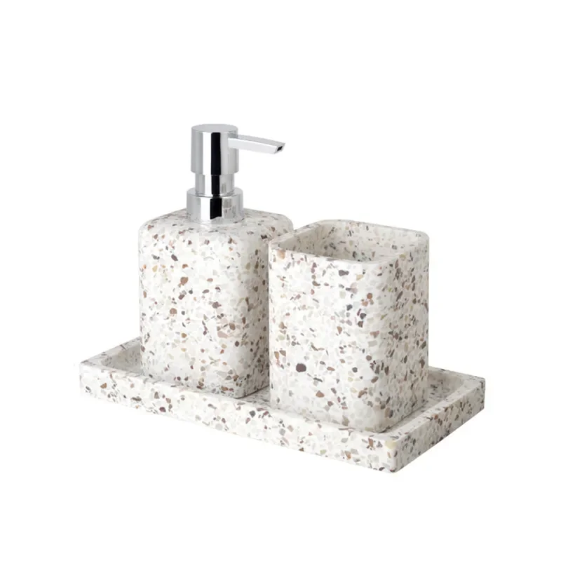 Marble Wash Set Soap Dispenser Mouthwash Cup Dish Light Luxury Home Bathroom Accessories Toothbrush Holder