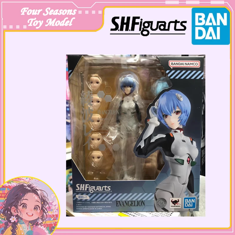 จัดส่งเร็ว ของแท้จาก Bandai อนิเมะ NEON GENESIS EVANGELION SHF โมเดลต้นฉบับของอาอานามิ เรย์ ของเล่นฟิกเกอร์แอคชั่น ของสะสม ของขวัญสำหรับเด็ก