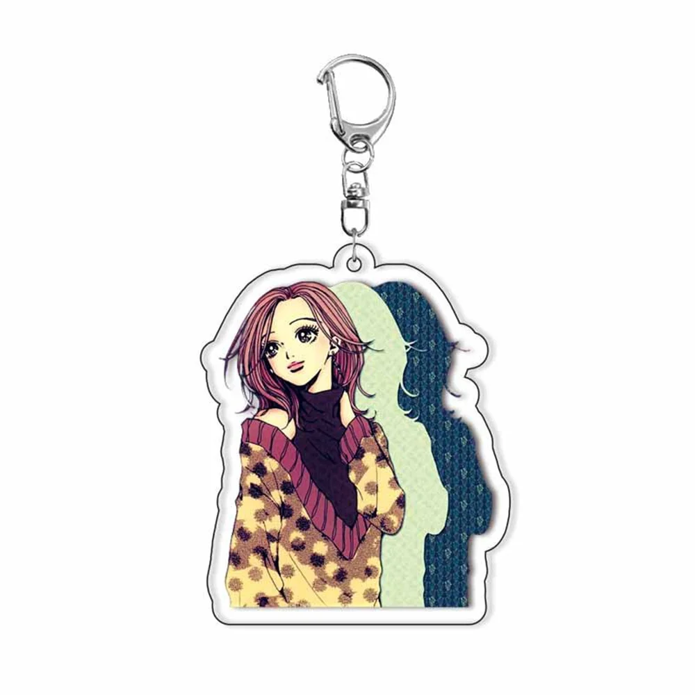 6CM Anime NANA Manga Osaki Keychains Holder Cool Ai Yazawa Cartoon Figures Car Key Rings Cosplay Otaku Punk Pendant Jewelry Gift