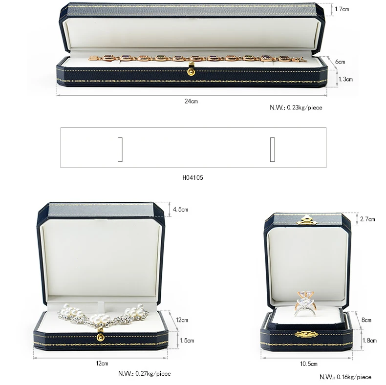 Oirlv Königsblaue Ringbox aus PU-Leder 10,5*8*4,5cm Schmuck-Organizer-Box für Verlobungs- und Hochzeitsschmuck Geschenkbox Schmuckringbox – Detail 6
