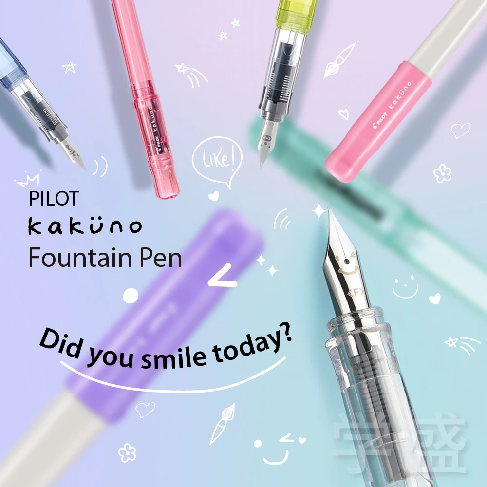 

PILOT Kakuno Fountain Pen Madoromi Dream Series Interchangeable Ink Cartridge Beginner-Friendly CON-40 Converter Cleaning
