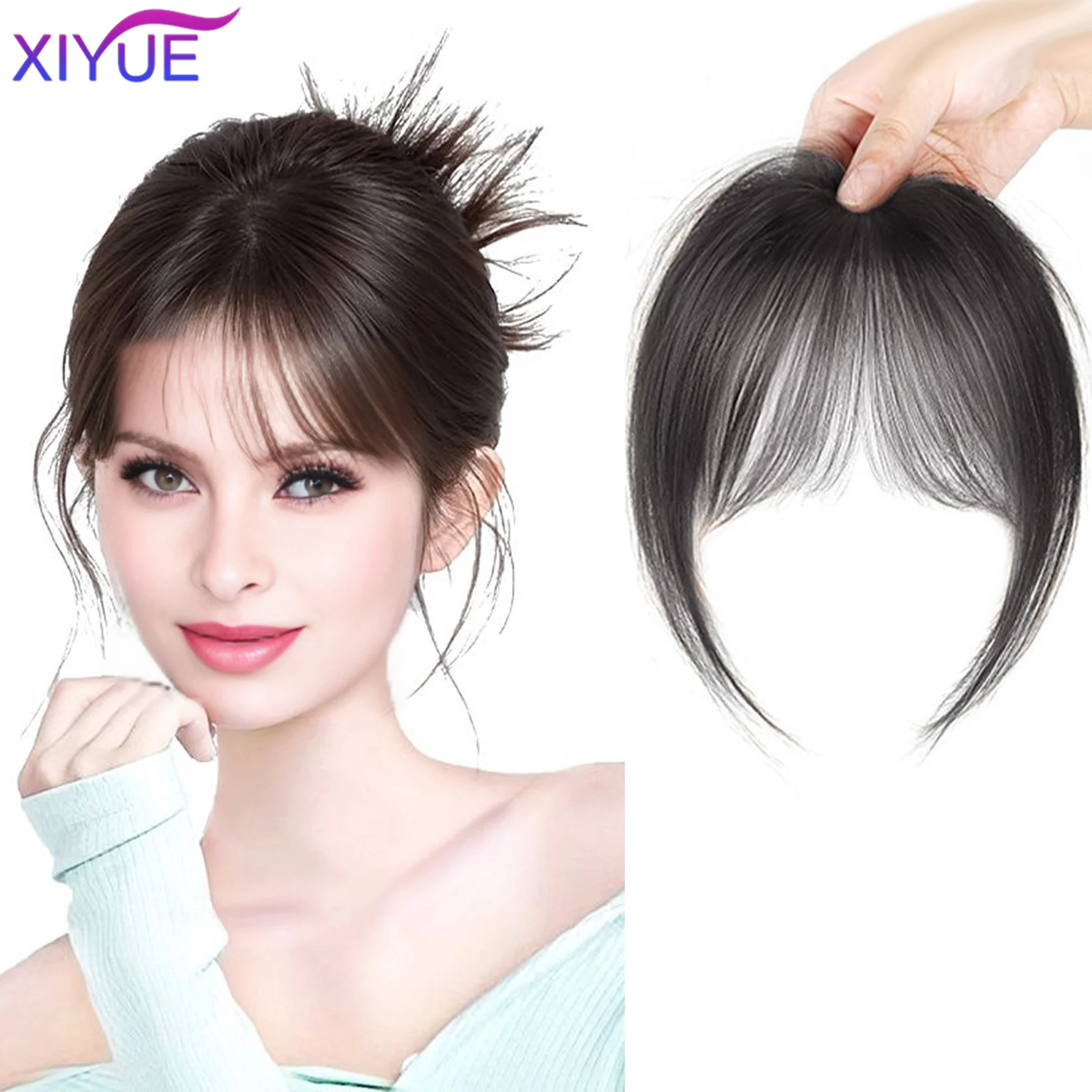 

XIYUE Fake bangs 3D French bangs wig Women's natural forehead whitening hair enhancement head curtain eight character air bangs