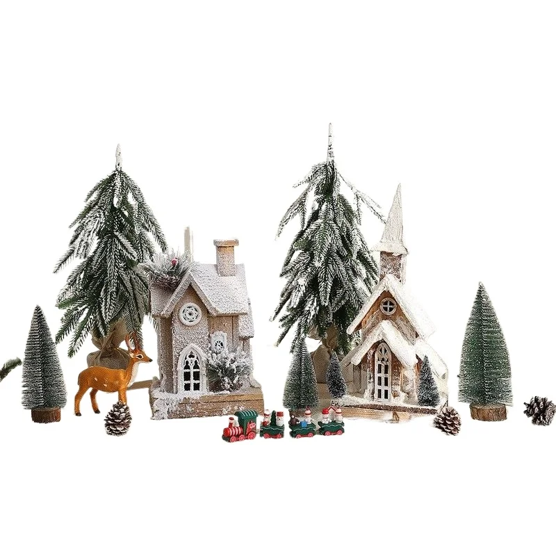 

Кабина для рождественской елки, деревянный дом, снежный дом, отель, торговый центр, оконная сцена, декоративный реквизит