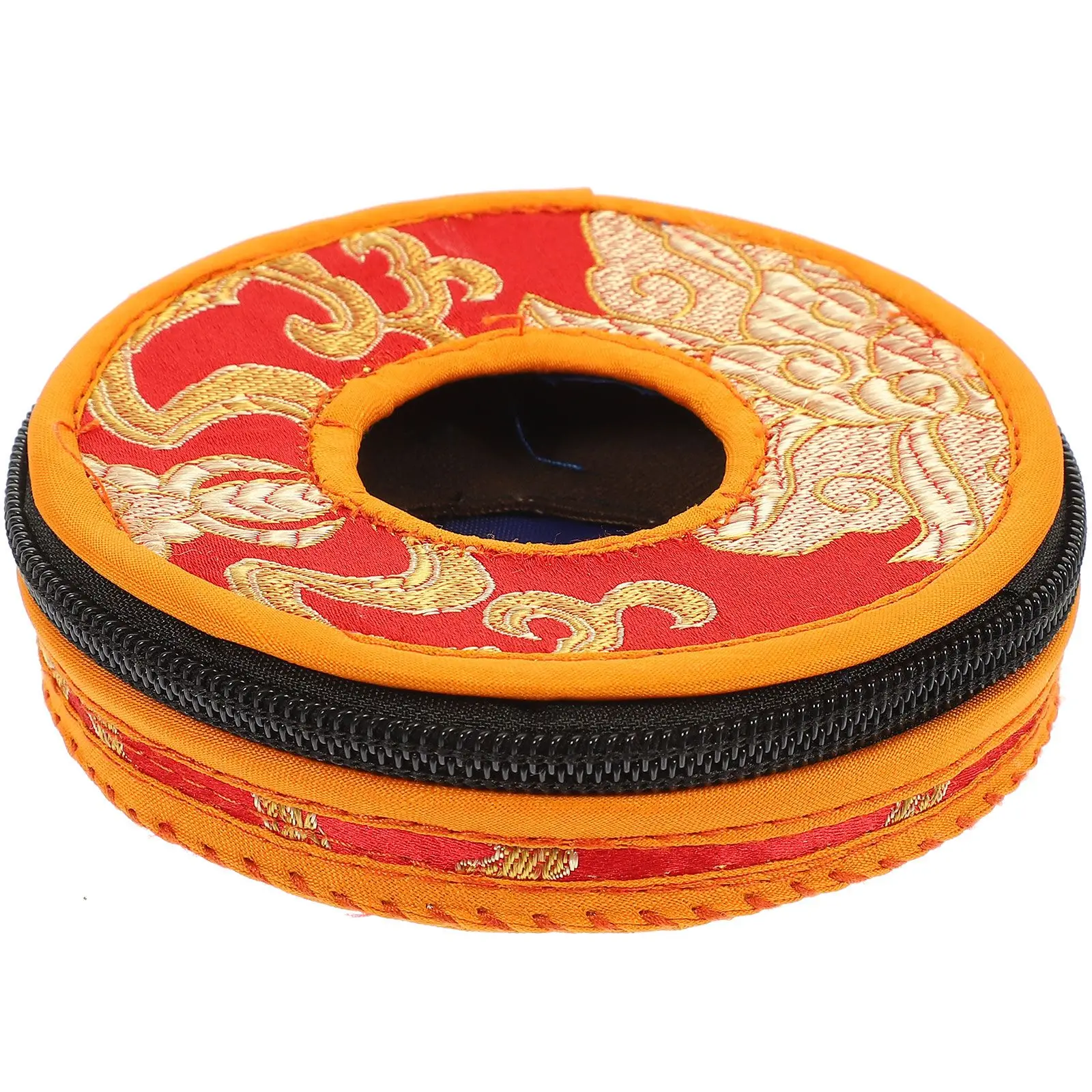 

Nepal Handmade Meditation Bell Case 10cm Copper Plated Storage Box for Bells Cymbals Tibetan Temple Bell Bag Durable
