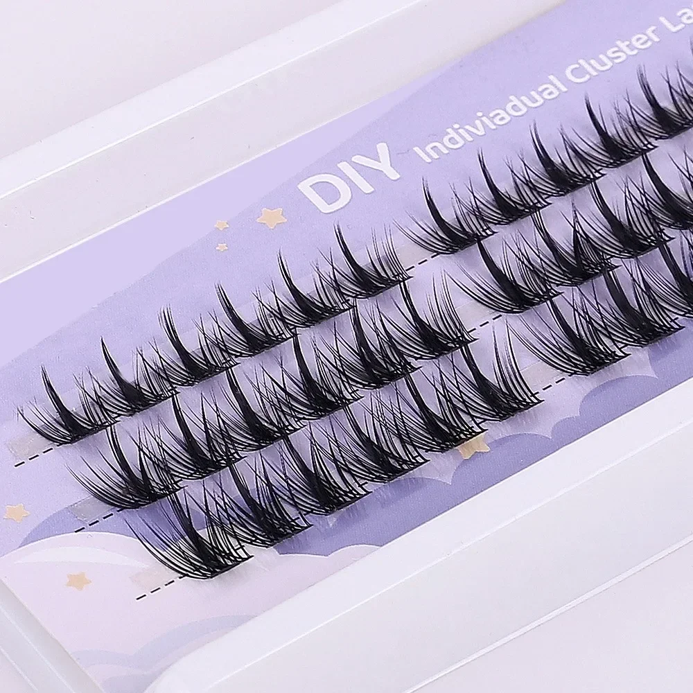 Individual Lashes 36 Clusters Soft Ribbon Segmented False Bundles Eyelashes DIY Individual Clusters Lash Extensions