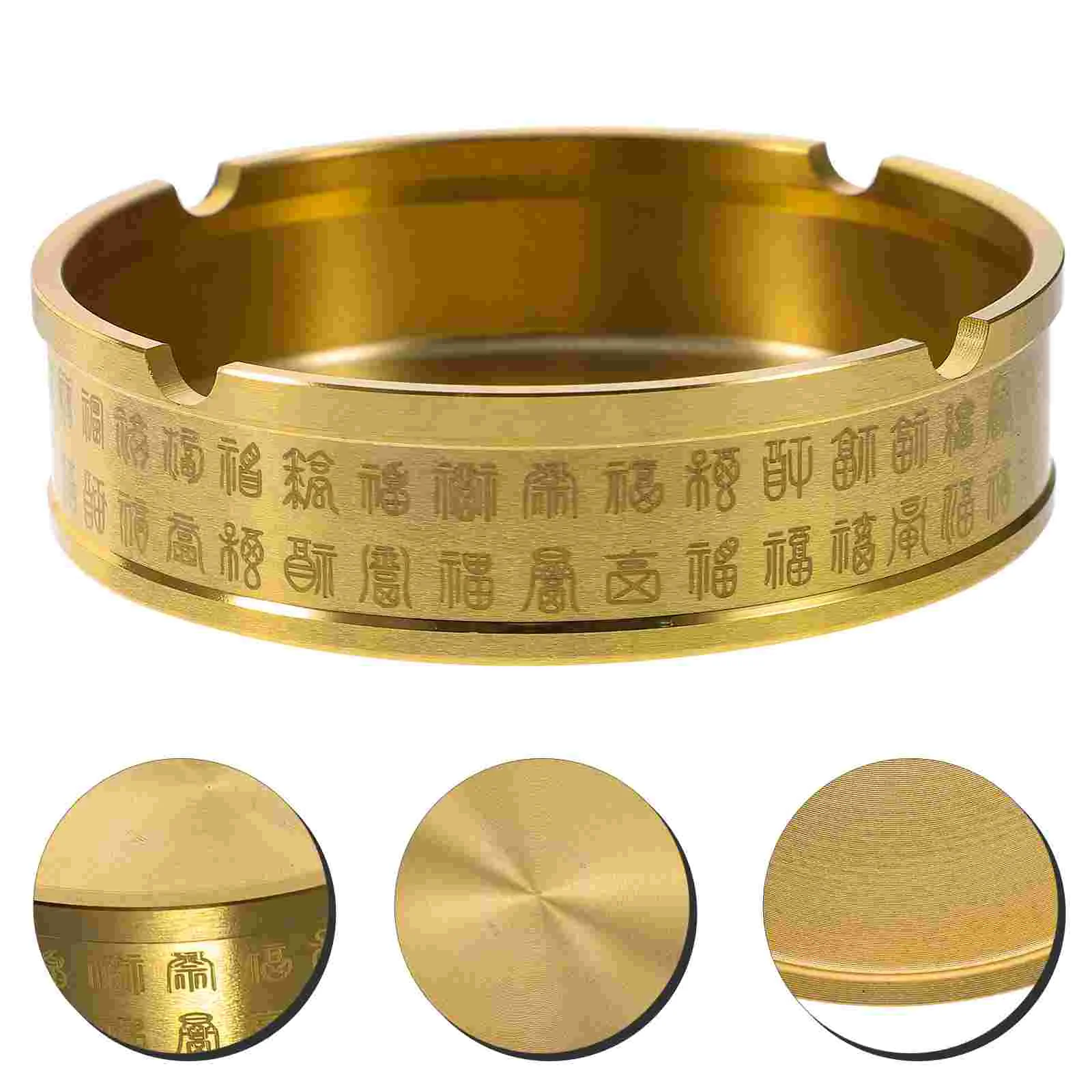 

Metal Ashtray Simple Round Ashtray Desktop Ashtray for Home Office Restaurant metal ash tray brass ashtray