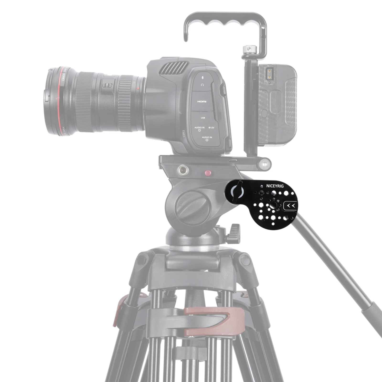 Niceyrig 30T, M8 draad statiefbevestiging zijplaat met rozetbevestiging