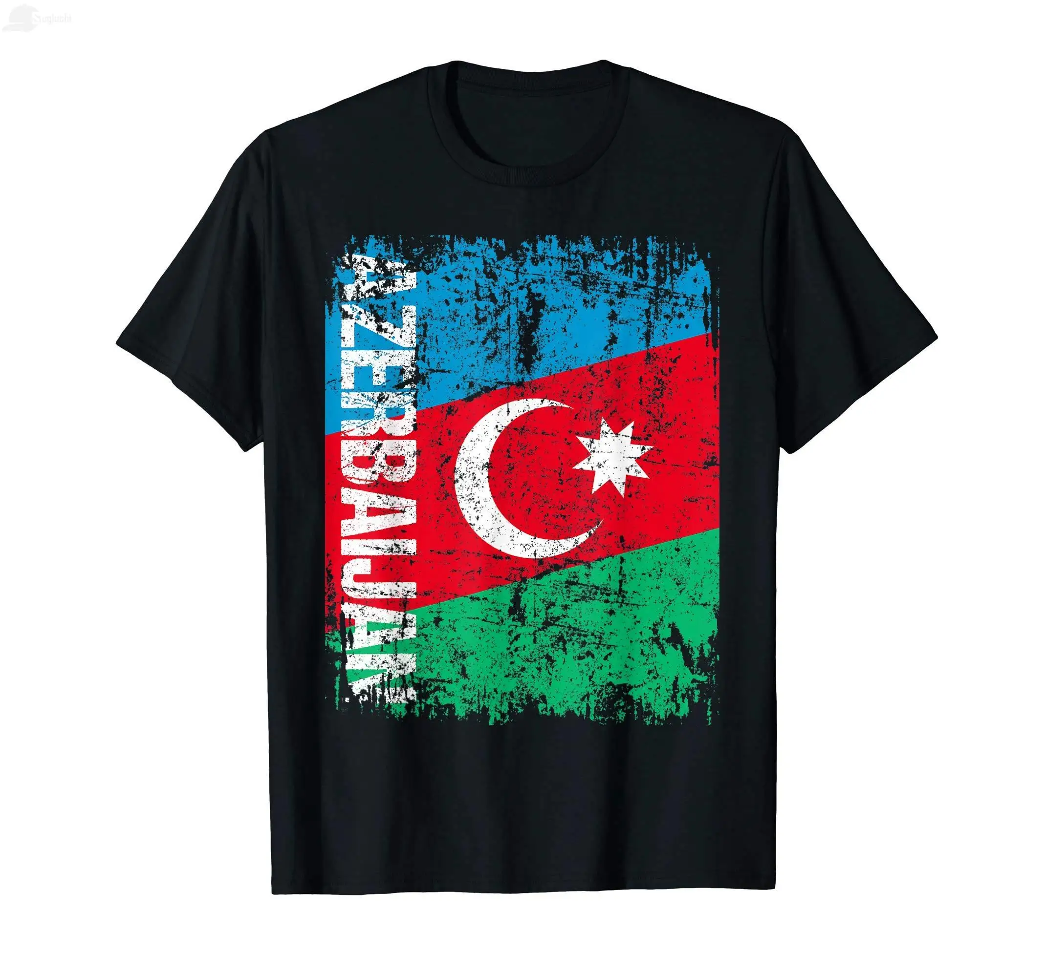 2022 lato azerbejdżan azerbejdżan flaga wilk t-shirty dla mężczyzn kobiety UNISEX T Shirt topy hip-hopowe koszulki bawełniane