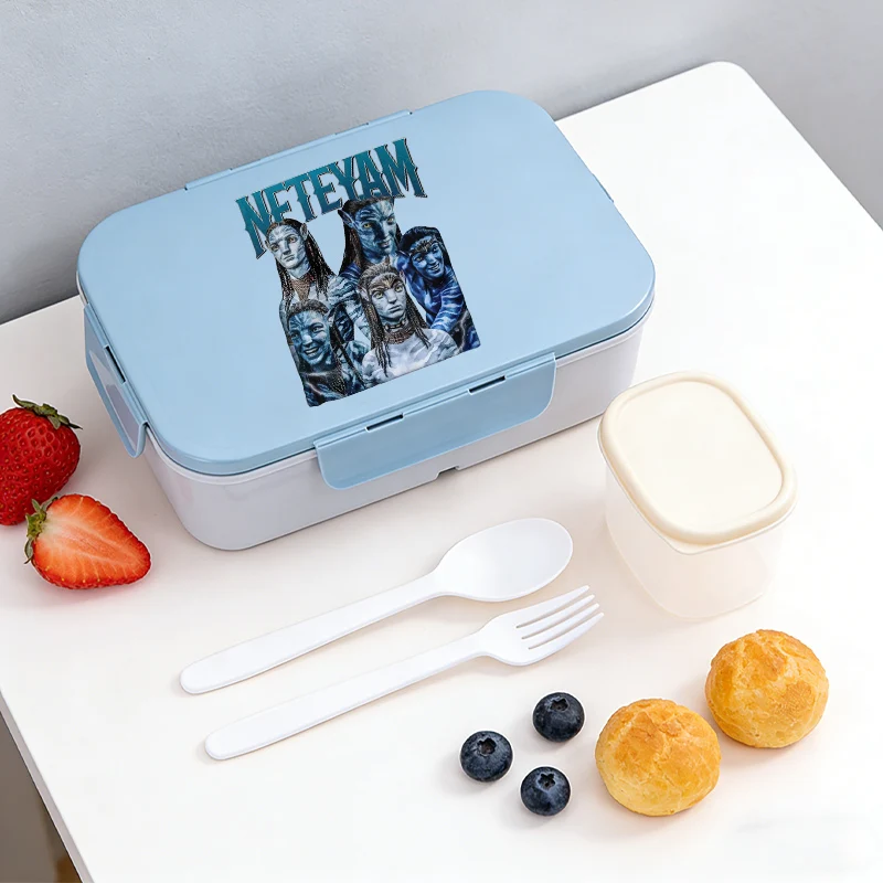 

Avatar Fire and Ash Bento Lunch Box with Spoon Fork Salad Cases Kids Disneys School Picnic Food Storage Containers Children Gift