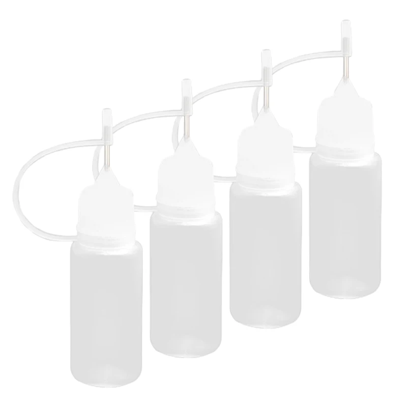 Needle Tip Glue Applicator Bottle Tube Sub-bottling Pinhole Refueling Bottle 10ml Soft Bottle With Cap DIY Craft Tool