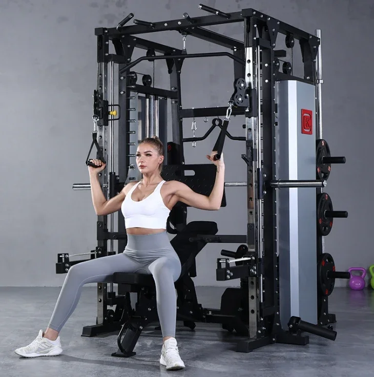 Commercial smith gantry comprehensive trainer multi-functional household fitness machine bench press squat rack