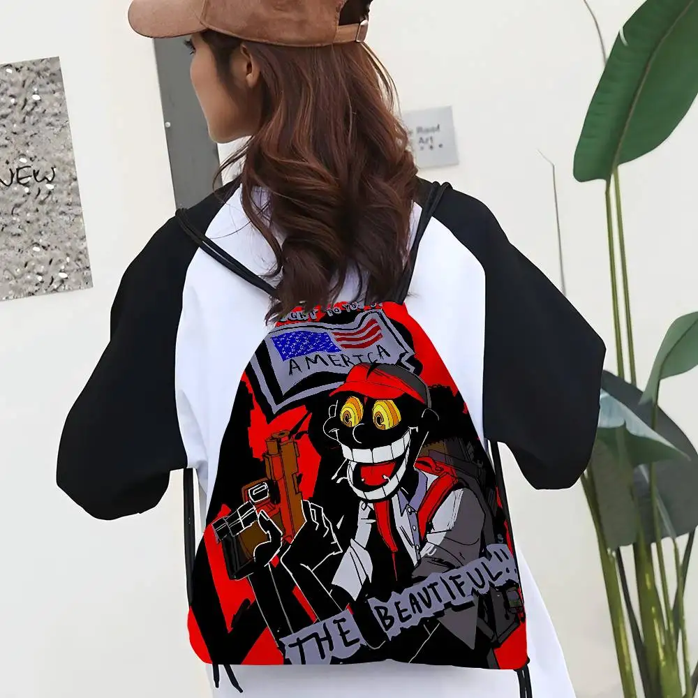 Lil D-Darkie Rapper 1pc Drawstring Backpack Bag String Backpack Cinch Sacks Bag Bulk For School Yoga Sport Gym Traveling