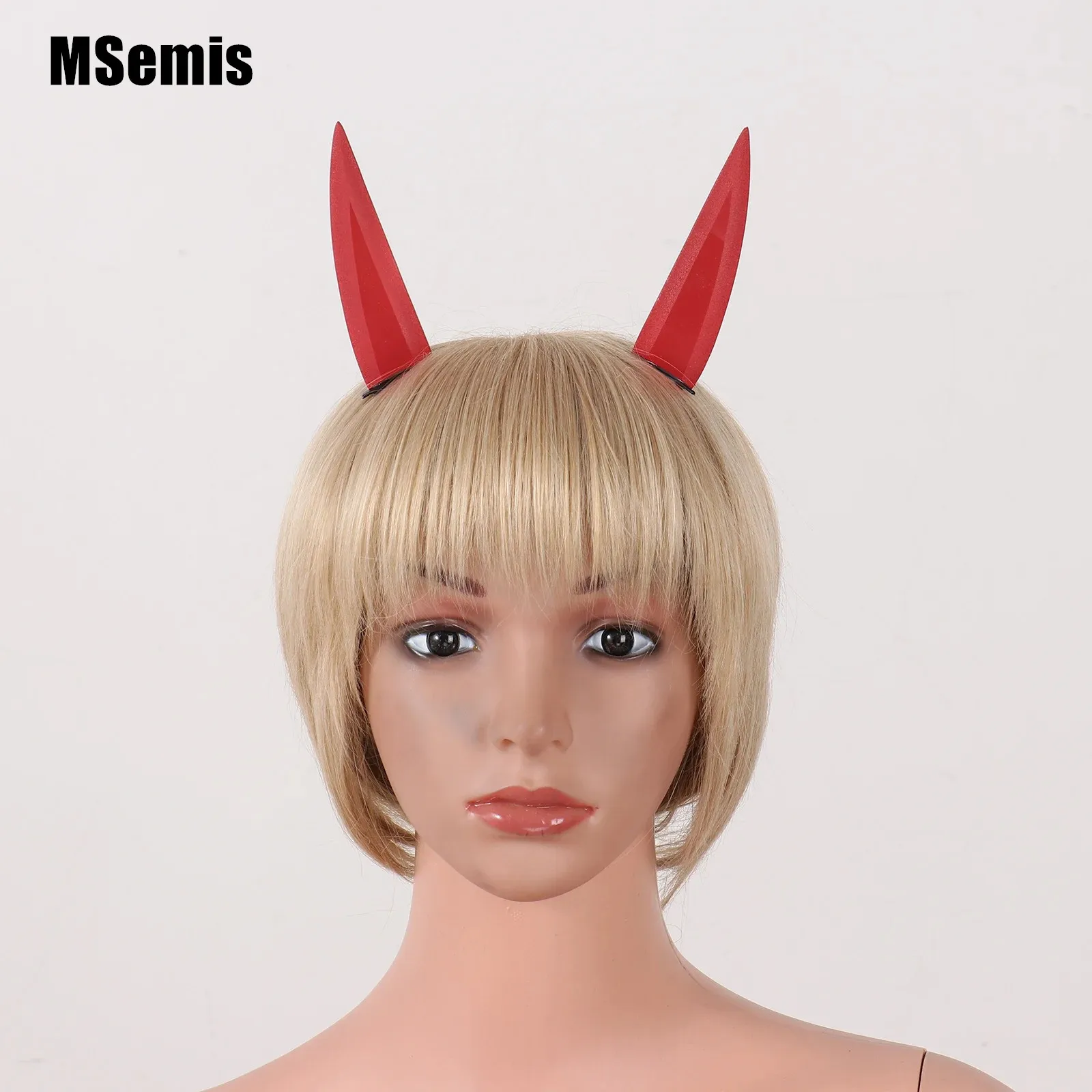 Épingle à cheveux en corne du diable pour filles, accessoires de cheveux, accessoires de déguisement gothique Harajuku, en stéréo, pour Halloween