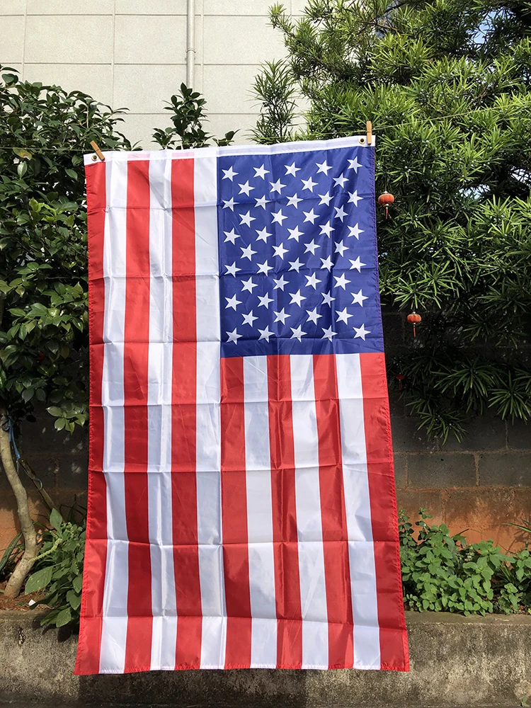 Z-ONE flag us flag 90x150cm 60x90cm High Quality Double Sided penetration Polyester American Flag USA Flag Banner For Decor